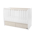 Letto per bambini MATRIX NEW white+light oak /lamelle anteriori rimosse/